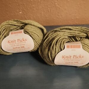 Knit Picks Andean Silk Yarn - Green, NWT